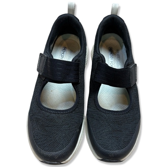 SKECHERS Air Cooled Memory Foam Black Mary Jane Sneakers - Picture 2 of 8